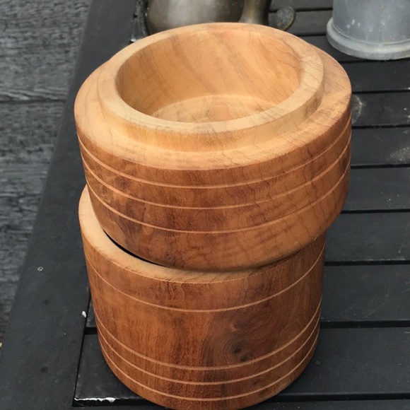 Burl wood Lathed Lidded Canister“Round BOX W/ Wood Lid Desk Storage Decorative - Picture 6 of 15